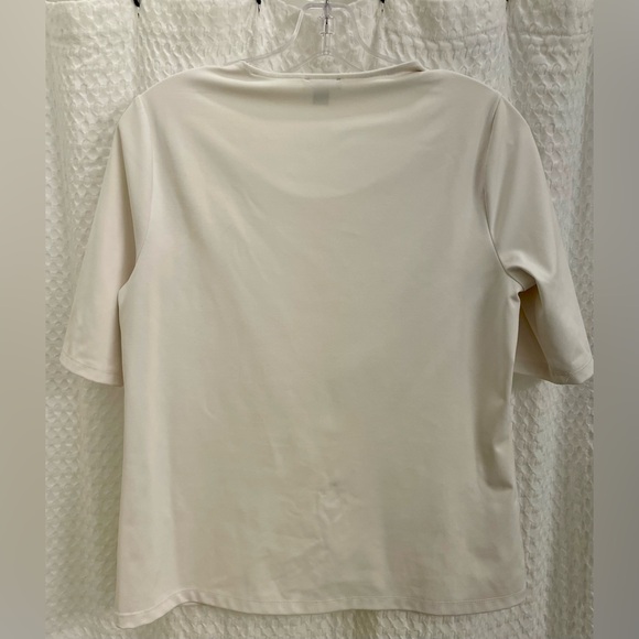 Ann Taylor Medium White Blouse. Boat Neck. - Picture 3 of 3